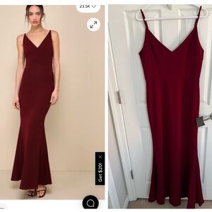 Melora Plum Burgundy Evening Gown